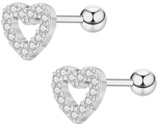 Ohrstecker Silber 925,Glitzer Kleine Ohrringe Zirkonia Stecker,Hypoallergen Piercing Ohr Silberohrringe Damen Studs Geschenke für Geburtstag Muttertag Weihnachten Erntedankfest