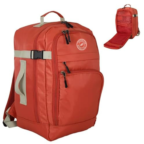 Ryanair Cabin Bag 40x25x20cm Underseat Backpack – Airline Approved Free Carry On Flight Bag | Lightweight 20L Nylon Travel Backpack Fits Ryanair, EasyJet, British Airways & More - Red/White