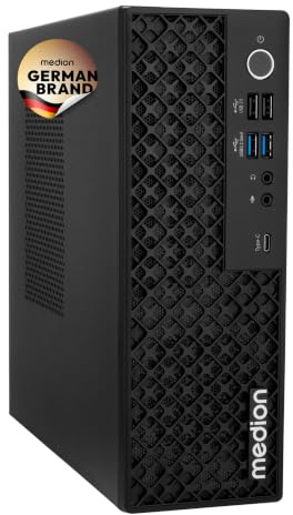 MEDION Picoworx T80 III Mini PC (Slim, Core Ultra 5 226V, 16GB DDR5 RAM, 512 GB SSD, ARC 130V, USB Type C, WLAN, HDMI 2.0, Gigabit LAN, Windows 11 Home)