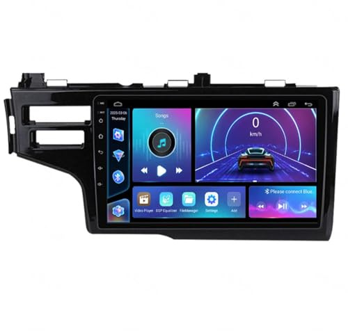 Android 15 Autoradio-Video-Multimedia-Player, 9-Zoll-Touchscreen-Radio für Honda Jazz 3 2015-2020 Plug-and-Play-Autozubehör mit Bluetooth und Navigation und,HM610