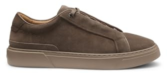 BOSS Herren GaryTenn sdhdel Gary Sneakers aus Veloursleder mit elastischem Schnürsystem Khaki 42 Größe 42