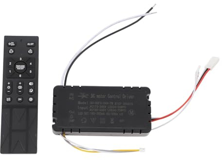 BEAZOOM Hongyun - Kit di controllo remoto per ventilatore da soffitto, dimmerabile, driver wireless con 6 impostazioni di velocità, monitoraggio della batteria, facile reset, ventilatori per camera da