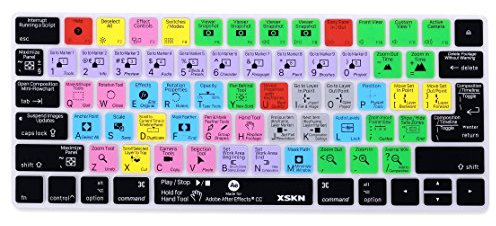 XSKN Magic Keyboard After Effects Shortcut Keyboard Cover, Durable AE Hotkeys Silicone Keyboard Skin for Apple Magic Keyboard MLA22LL/A MLA22B/A US EU Both