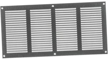400x200mm Rejilla de Ventilación con Mosquitera - Rejillas de Aireación Metálicas - Acero Galvanizado