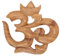 GURU SHOP Geschnitztes Wandbild Deko Wandrelief Om - 14x15x2 cm, Braun, Masken & Wandschmuck