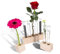 Tuuters Reagenzglas Vase-Set aus Holz – Moderne Tischdeko, inkl. hochwertiger Reagenzgläser (Buche Mix)
