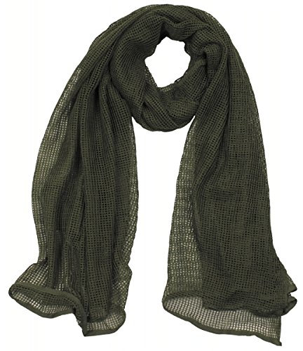 MFH Netzschal Tarnschal 190 x 90 cm Schal Halstuch Kopftuch Tarnschal Camouflage (Oliv)