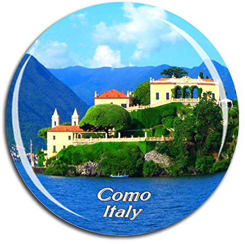 Weekino Italien Landhaus Del Balbianello Como See Kühlschrankmagnet 3D Kristallglas Touristische Stadtreise City Souvenir Collection Geschenk Starker Kühlschrank Aufkleber