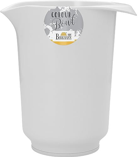 Birkmann, Colour Bowls Rührbecher, Weiß, 1,0 Liter, Melamin, kratzfest, standfest, nachhaltig, 708013