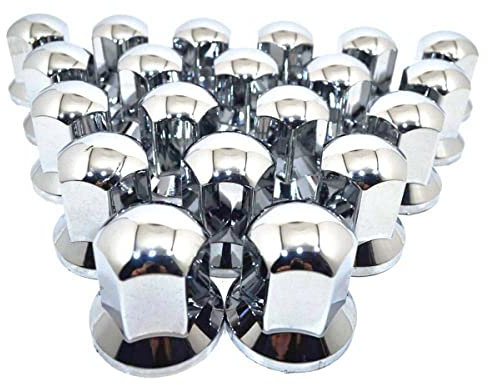Easy Link 100 x 32 mm Radkappen Radmutterkappen Chrom Kunststoff SW32 LKW Anhänger