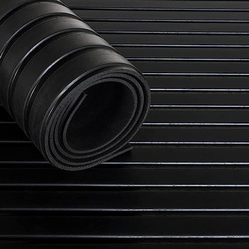 Vivol Tapis en caoutchouc - Largeur des rainures : 4,5 mm - Largeur : 200 cm - Vendu au mètre