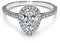 BEBEWO Gold 9K/14K/18K Verlobungsringe für Damen, Tropfenschliff Moissanit 2ct Halo ring Ewigkeitsring für Sie