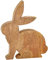 matches21 Schlichter Osterhase Hase Osterdeko Hasenfigur Mango Holz nachhaltig Frühlingsdeko Figur 1 STK 19x25x2 cm