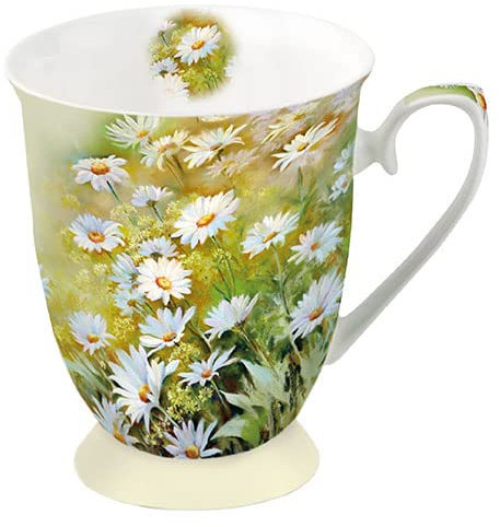 Ambiente Porzellan Becher Mug Tasse Tee/Kaffee ca. 0.25L Floral Daisy Facing The Sun