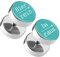 Taffstyle Runde Ohrringe Ohrstecker Fake Piercing Ohr Plug Flesh Tunnel Edelstahl Platte Stecker Spruch Hier rein, Da raus 12mm Türkis