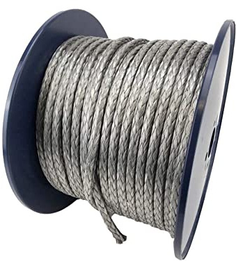 5mm Silver Dyneema SK75 12 Strand High Strength Rope x 100 Metres - RopeServices UK
