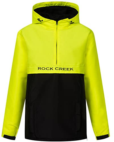 Rock Creek Anorak D-477 Veste coupe-vent pour femme, jaune fluo, XL