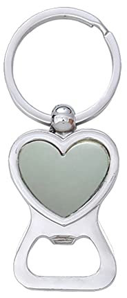 ARFUKA Bottle Opener Keyring Portable Beer Bottle Opener Key Chain Heart Pendant Keychain Beverage Bottle Opener Key Ring Gift for Men and Women