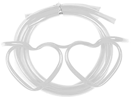 Jagowa 1 Piece Straw Glasses Fun Drinking Straws Novelty PVC Fun Drinking Straws for Milk Juice Cocktail Kids Adults Party Supplies (Transparent)