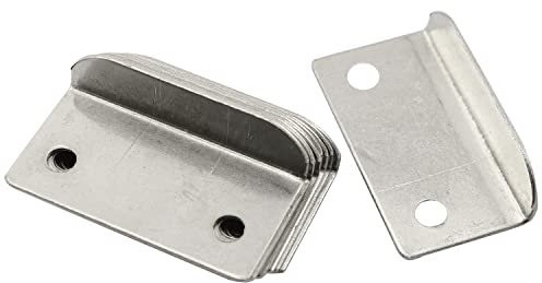 LQ Industrial 10pcs Cabinet Cupboard Drawer L Shaped Lock Strike Plate 21x39x9mm Angled Drawer Lock Strike Plate for Home and Office