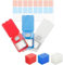 Kiorafoto 24 Pieces SD Karten Aufbewahrung Hülle, 3 Farben, Transparent, aus Kunststoff SD Card Case, für 24 SD SDXC SDHC + 24 Micro SD SDXC SDHC TF Karten, SD MSD Speicherkartenetui mit Etiketten