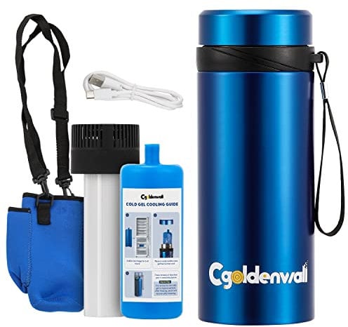 CGOLDENWALL 3-7Pens Custodia da Viaggio per Insulina丨Raffreddamento a Circolazione 2-8℃ LCD della Temperatura Pacchetto ghiaccio TSA Biogel, Raffreddatore Medico Portatile per l'Insulina del Diabete