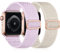 Easuny Elastisches Armand Kompatibel mit Apple Watch Armband 38mm 40mm 41mm 42mm, Verstellbares Weiches Nylon Band für iWatch Series 10 9 8 7 6 5 4 3 2 1 SE Ultra für Frauen Männer,Lavendel/Polarstern