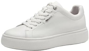 Tamaris Damen Schnürer Leder weiß 42