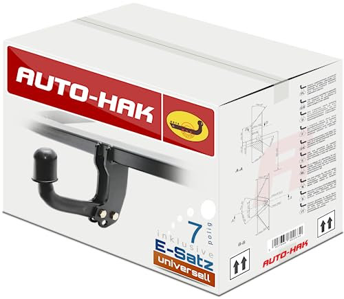 AUTO-HAK NEU Anhängerkupplung AHK starr kompatibel mit Volkswagen Polo 9N IV Fließheck 3/5 Türer 06.2005-11.2009 mit 7-polig Universal-Elektrosatz/E-Satz