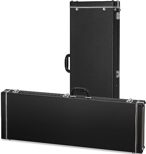 CAHAYA Electric Guitar Hard Shell Case Portable Square Guitar Case Hardshell for Standard Electric Guitars Stratocaster Telecaster Black, CY0342