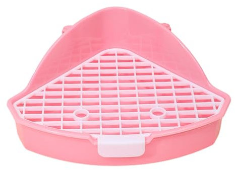 MagiDeal Bac à litière pour Lapin, Toilettes pour Animaux de Compagnie, bac à litière Anti-éclaboussures pour Petits Animaux, Cage à Lapin, Pot d'entraînement, Rose