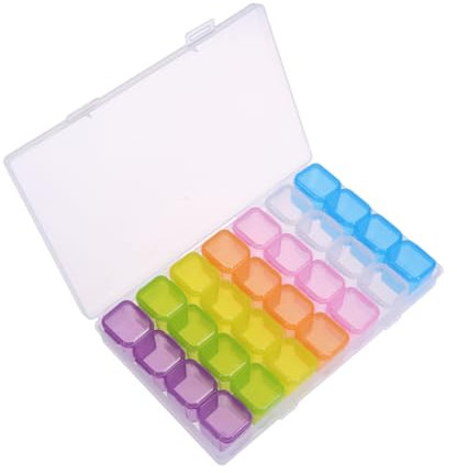 VILLCASE 2stücke Zerlegbare Aufbewahrungsbox Mit Fächern Aus Transparentem Kunststoff Aufbewahrungsboxen Für Schmuck Und Pillen Praktische Behälter Zum Selbermachen