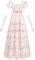 Fiamll Abito da donna in stile impero, con guanti, Colore: rosa., S