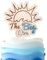Wave Surf Cake Topper, Wood Cake Topper The Big One Cake Topper 1st First Birthday Party Decoration Surfing Party Decor Supplies Photo Props for Beach Theme Party
