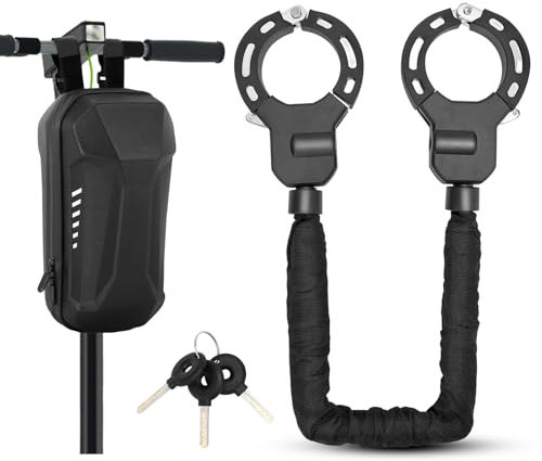 Rollerschloss mit Tasche, Universal-Rollertasche, Elektroroller-Schlösser, Diebstahlschutz, mit Rollertasche und Schlüssel, sichere Kettenschlösser für Fahrräder, Roller und NIU