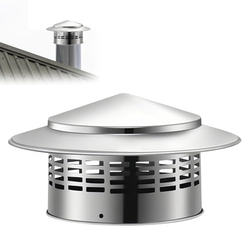 160 mm Innendurchmesser Kamin Schornstein Abdeckung: Schornsteinabdeckung, Schornsteine Regenschutz Regenhut Schornsteinaufsatz Edelstahl