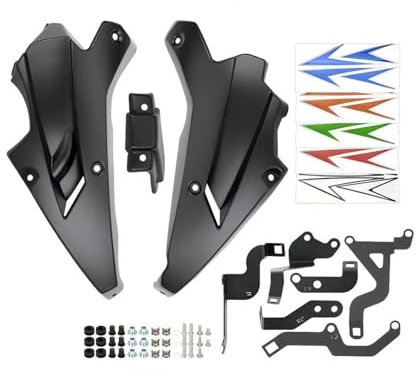 UYCHYTQR Motorrad Spoilerflügel Motorrad Unterbodenspoiler Motorspoiler Unterbodenschutz Rahmen Chassis Abdeckung Für Z900 2017 2018 2019(Schwarz)