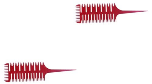 HAPINARY 2 Stück 3 Haarbürste Stylingkämme Rot Fischschwanzkamm Schwanzhaarkamm Hervorhebender Kamm Fischgrätenkamm Kamm in Fischform Afro-haarkamm Haarstylingkamm Afro-kamm Föhnbürste