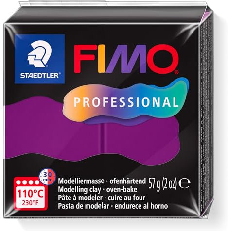 STAEDTLER FIMO Professional 8040-61 Pâte à modeler durcissante au four, spécialement conçue pour les professionnels et les artistes, produit unique, violet