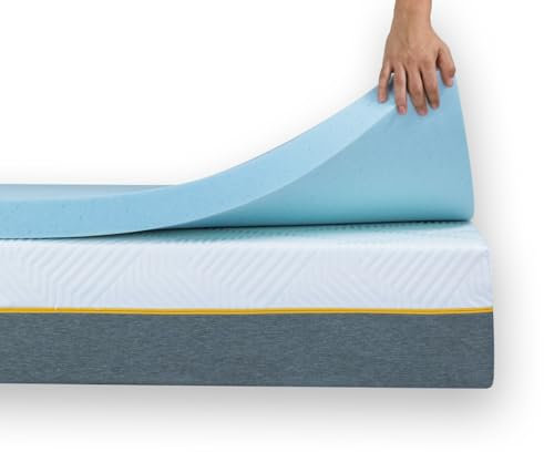 Ferlex - Topper Viscoelástico 5 cm | 90x190 cm | Partículas de Gel | Sobrecolchón | Topper para colchón y sofá