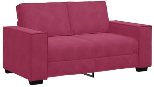 vidaXL Canapé à 2 Places Rouge Bordeaux 120 cm Velours, canapé, canapé Deux Places, canapé 2 Places en Velours, Couche, canapé en Velours