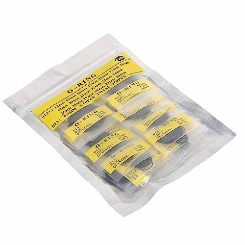 O Ring -Sortiment -Kit, O Ringe Gummi -Waschmaschinen Farbe Schwarzes Material Gummi Dicke 0,5 Mm/0,6 Mm/0,7 Mm (0,5 mm)