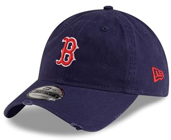 New Era Baseball Cap Boston Red Sox MLB verstellbare Kappe Teamlogo Distressed Design blau - One-Size