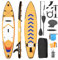 Devoko Stand Up Paddling Board, Aufblasbares SUP Board 330 * 76 * 15cm, 2-in-1 Stand Up Paddle mit Kajaksitz & Zubehör, Bis 160kg, Ideal zum Surfen, Angeln, Yoga, Orange