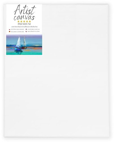 GP TONER Toile à Peindre Blanc Toiles Fournitures Artiste Peinture Différentes Tailles Lattes de Bois 70x80 cm Adaptées pour Acryliques, Huile, Aquarelle, Enfants, Débutants