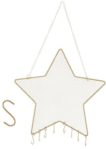 Enwye 1 Set Ohrringhalter-Organizer Für Die Wand, Halskettenhalter Zum Aufhängen, Schmuck-Organizer Für Die Wand, Für Ohrringe, Halsketten, Schmuck, Heimdekoration, Sterne