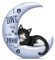 The Bradford Exchange Blake Jensen 'I Love You To The Moon And Back' Cat Figurine –Handpainted With Realistic Detailing And Cradled In A Shimmery Moon With Sentiment.