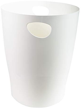 Exacompta 45313D ECOBIN 8er Pack Papierkörbe 15 Liter mit Griffen. Eleganter und robuster Papierkorb und Mülleimer im modernen Design weiß