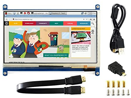 IBest 7 inch Capacitive Touch Screen HDMI LCD 1024 * 600 Rev 3.1 IPS Display Monitor for Raspberry Pi Banana Pi Banana Pro BB Black, Support Windows 10/8.1/8/7 Various Systems