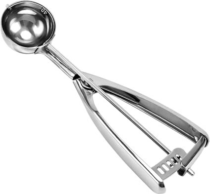 Saebye Medium Cookie Scoop, 2 Tbsp / 30ml / 1 oz, Size #40 Cookie Dough Scoop, Cookie Scoops for Baking, 1 25/32 inches / 4.5 CM Ball, 18/8 Stainless Steel, Secondary Polishing